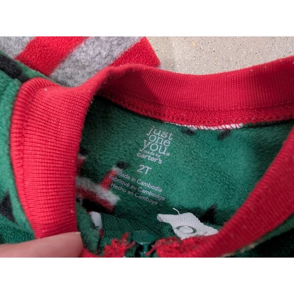 Toddler 2T Long Sleeve Christmas Pajamas-Bundle of 4 Lazy One Bear Cheeks Grinch - Picture 7 of 10